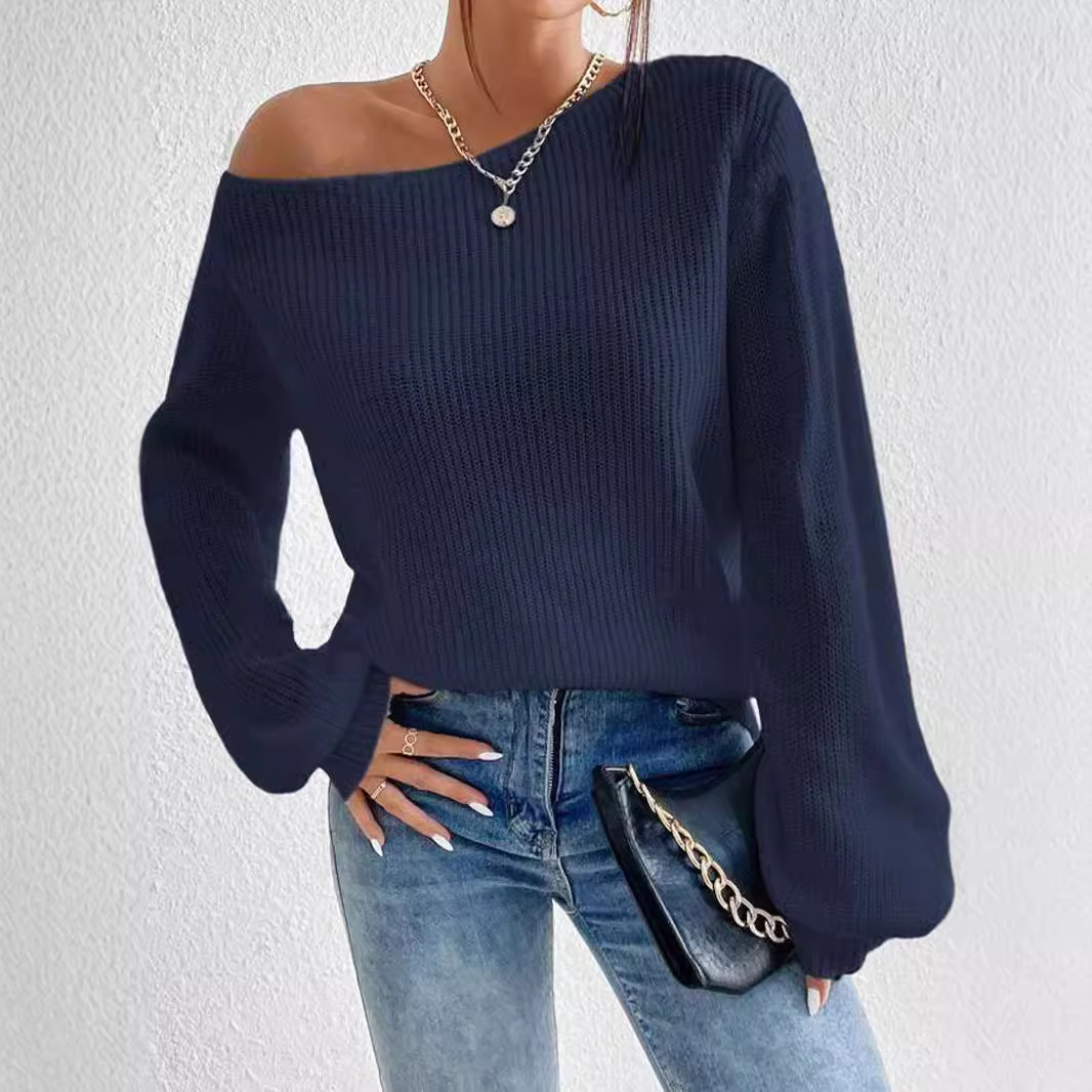 Chandail Col Bateau Loose Loisir Polaire Assorti