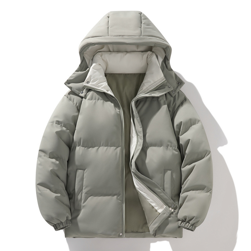 Manteau Duvet Court Couple Capuchon Épais