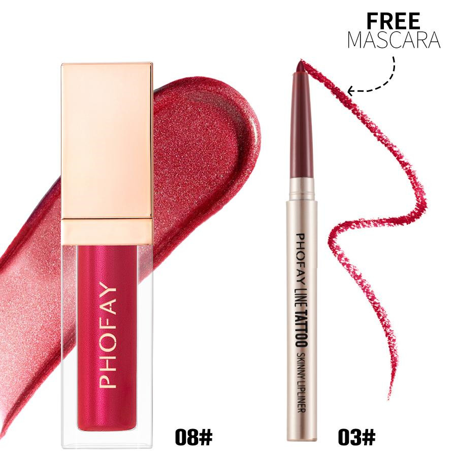 PHOFAY Crayon + gloss lèvres ultra brillant