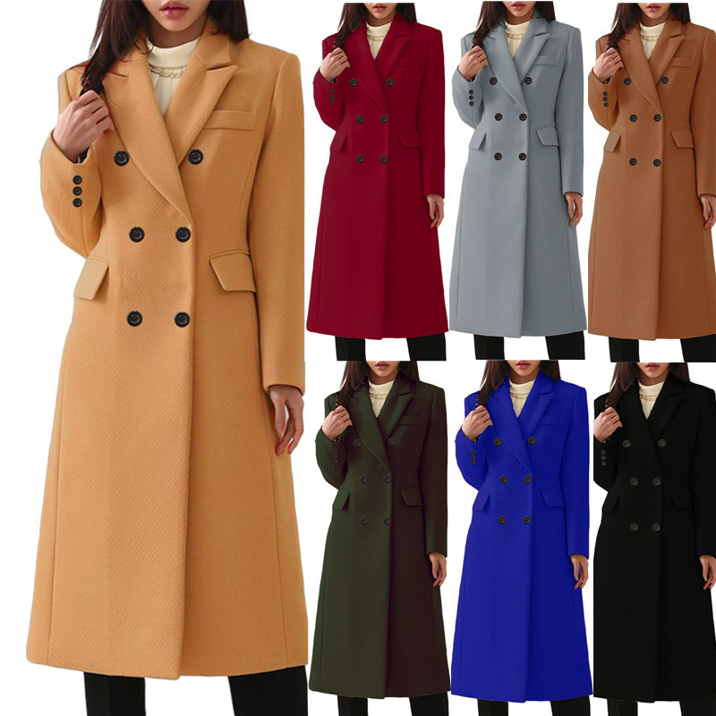 Manteau laine long femme grand format