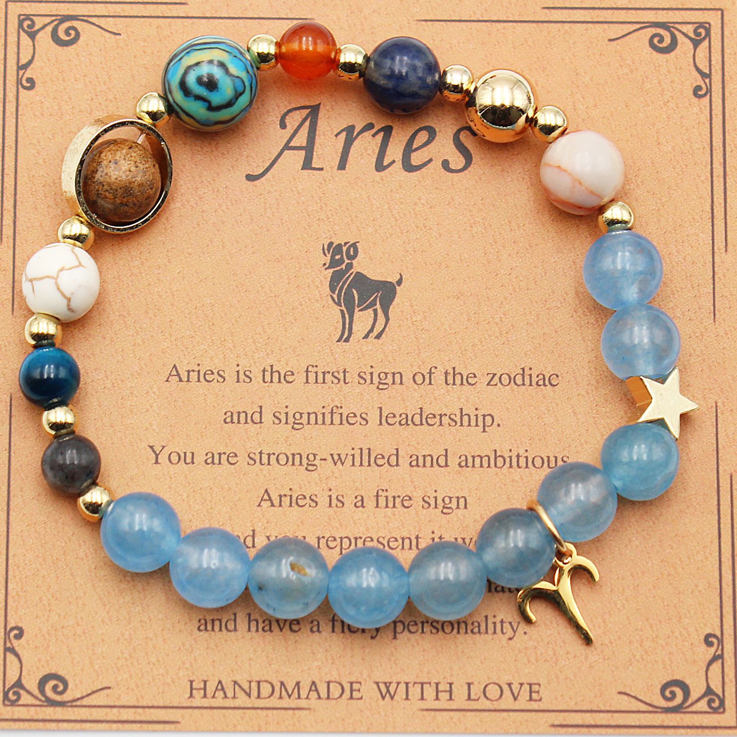 Bracelet constellations 12 pierres naturelles