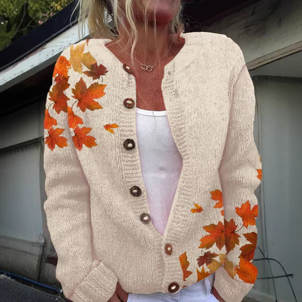 Cardigan tricot impression 3D femme