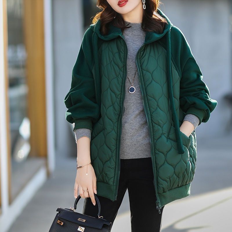Manteau ouaté capuchon coton-ouaté épais