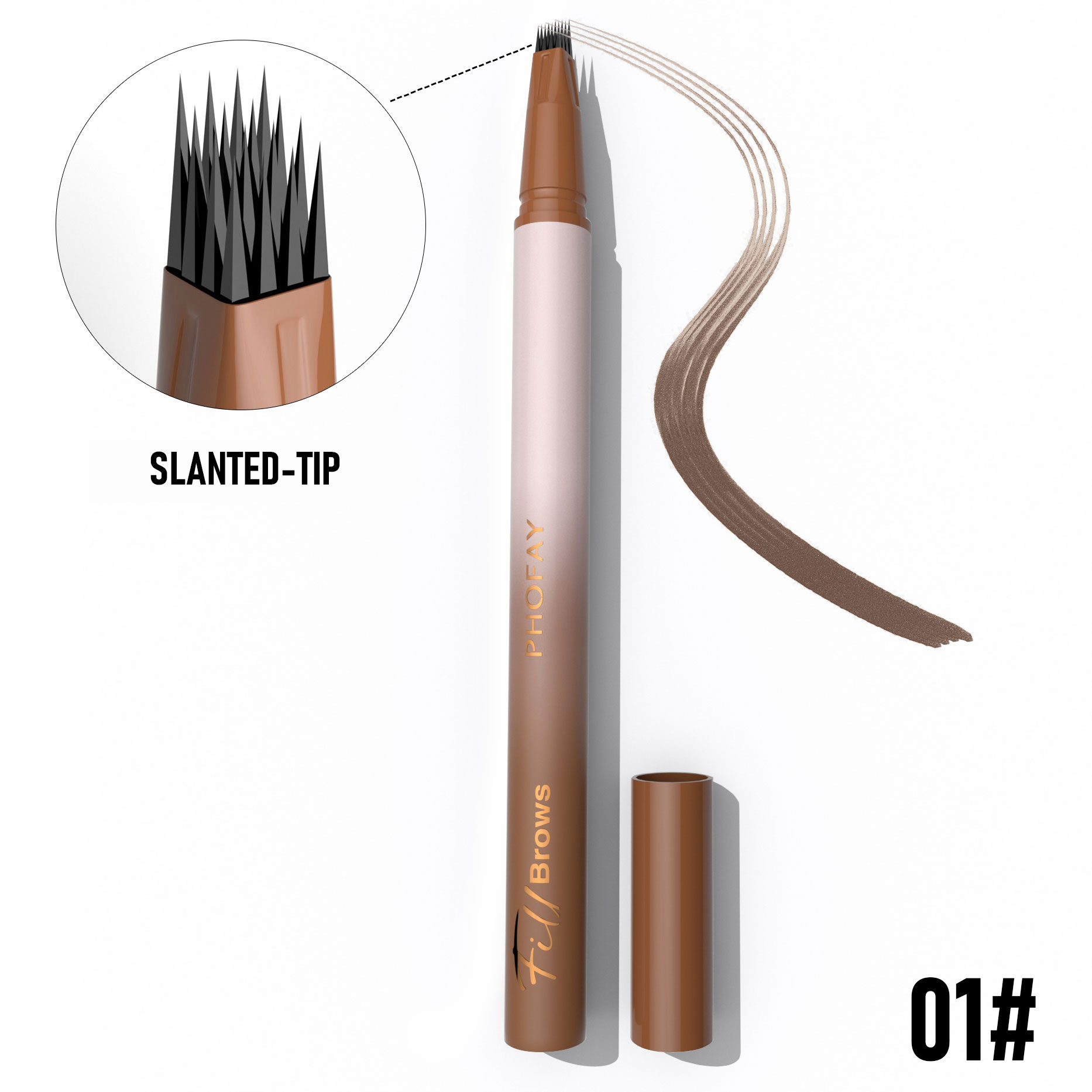 PHOFAY Crayon à sourcils étanche résistant à l'eau