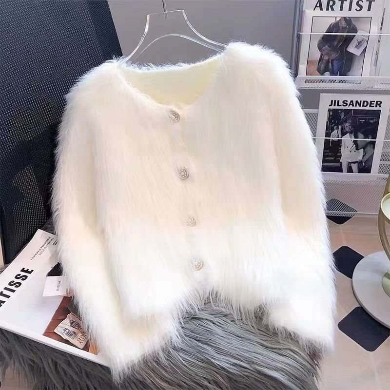 Cardigan tricoté épais automne/hiver femme