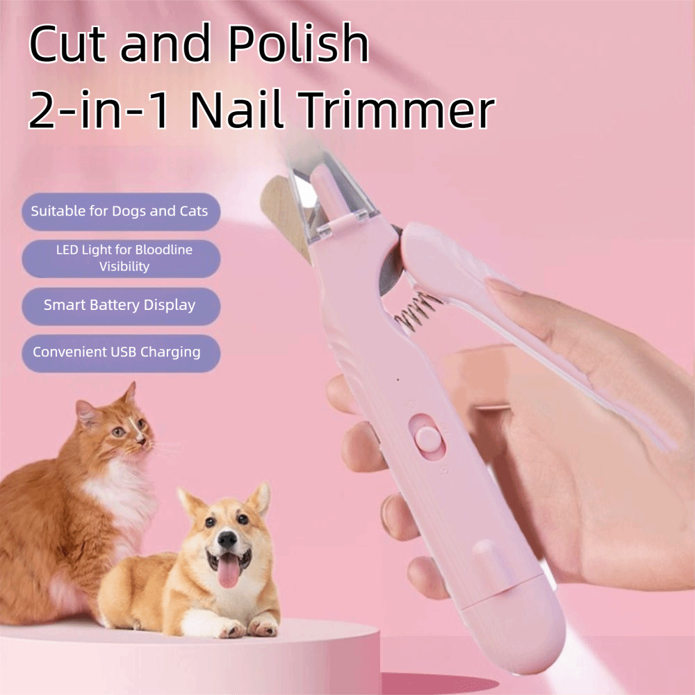 Coupe-ongles 2-en-1 DEL chien chat ciseaux ligne sang