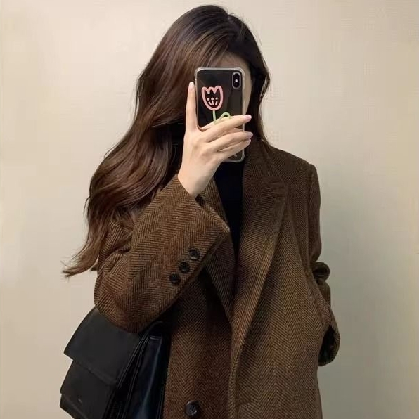 Manteau laine Hepburn mi-long épais