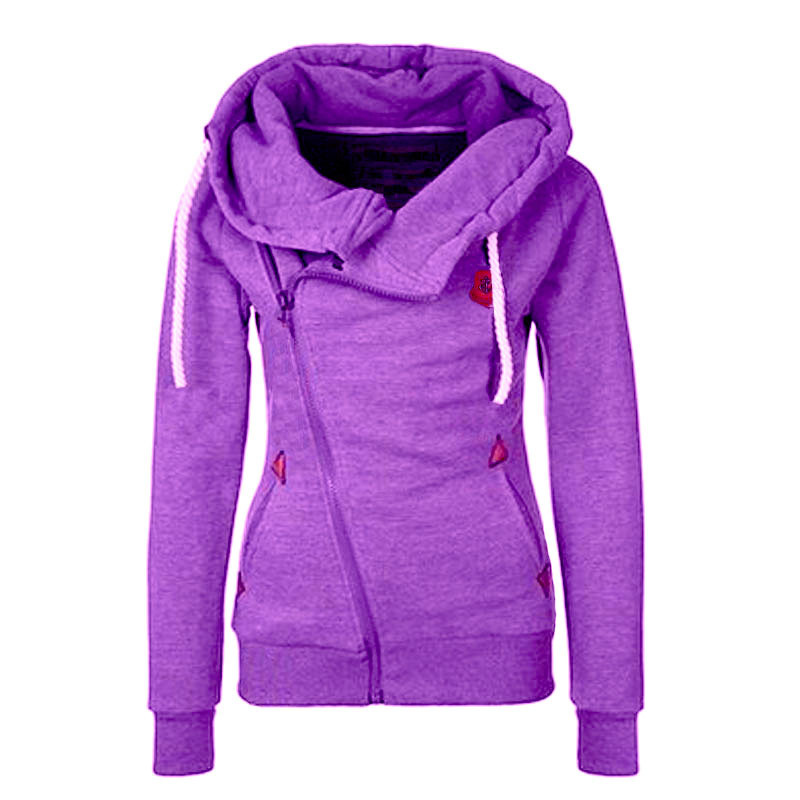 Cardigan sport femme zip latéral capuche