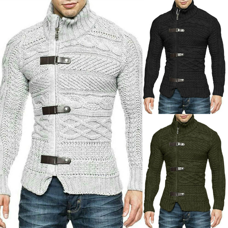 Cardigan turtleneck homme automne hiver