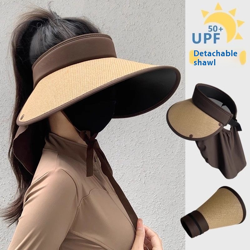 Chapeau protection soleil bord large femme
