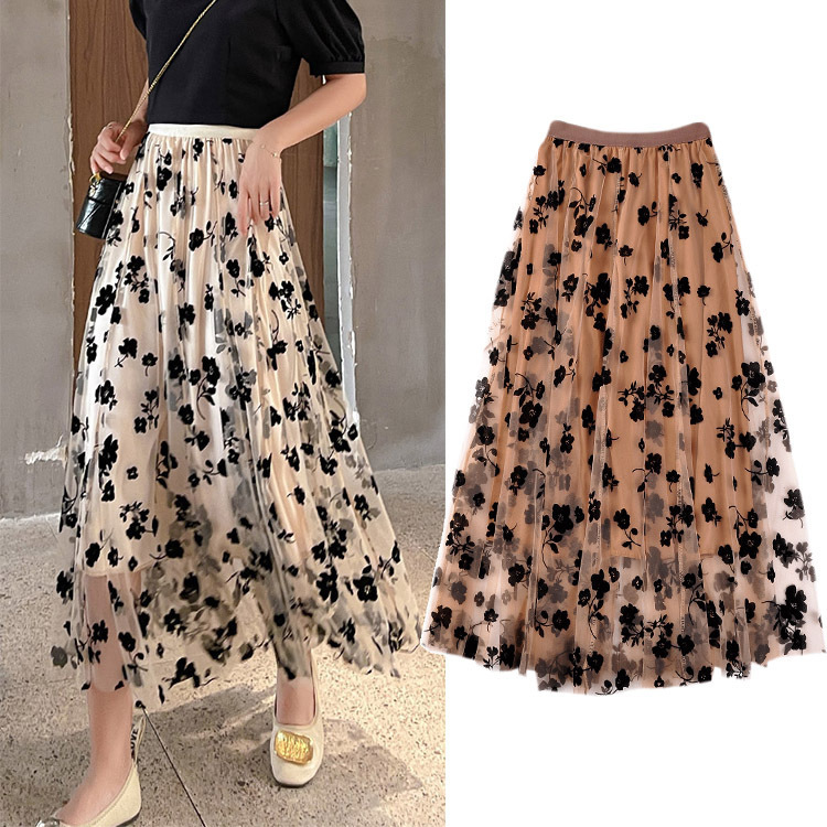 Jupe été filet slim femme