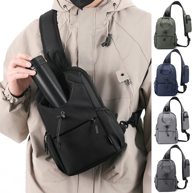 Sac poitrine crossbody imperméable coton oxford homme