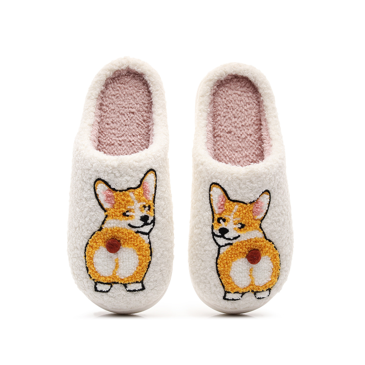 Pantoufles coton corgi pet chien