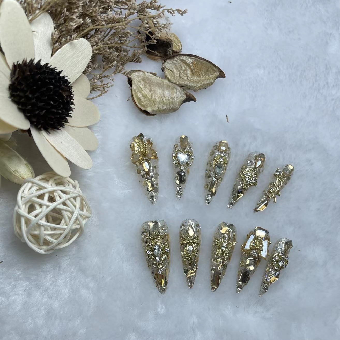Ongles Portables Luxe Élégant Avancé Manucure Lourde