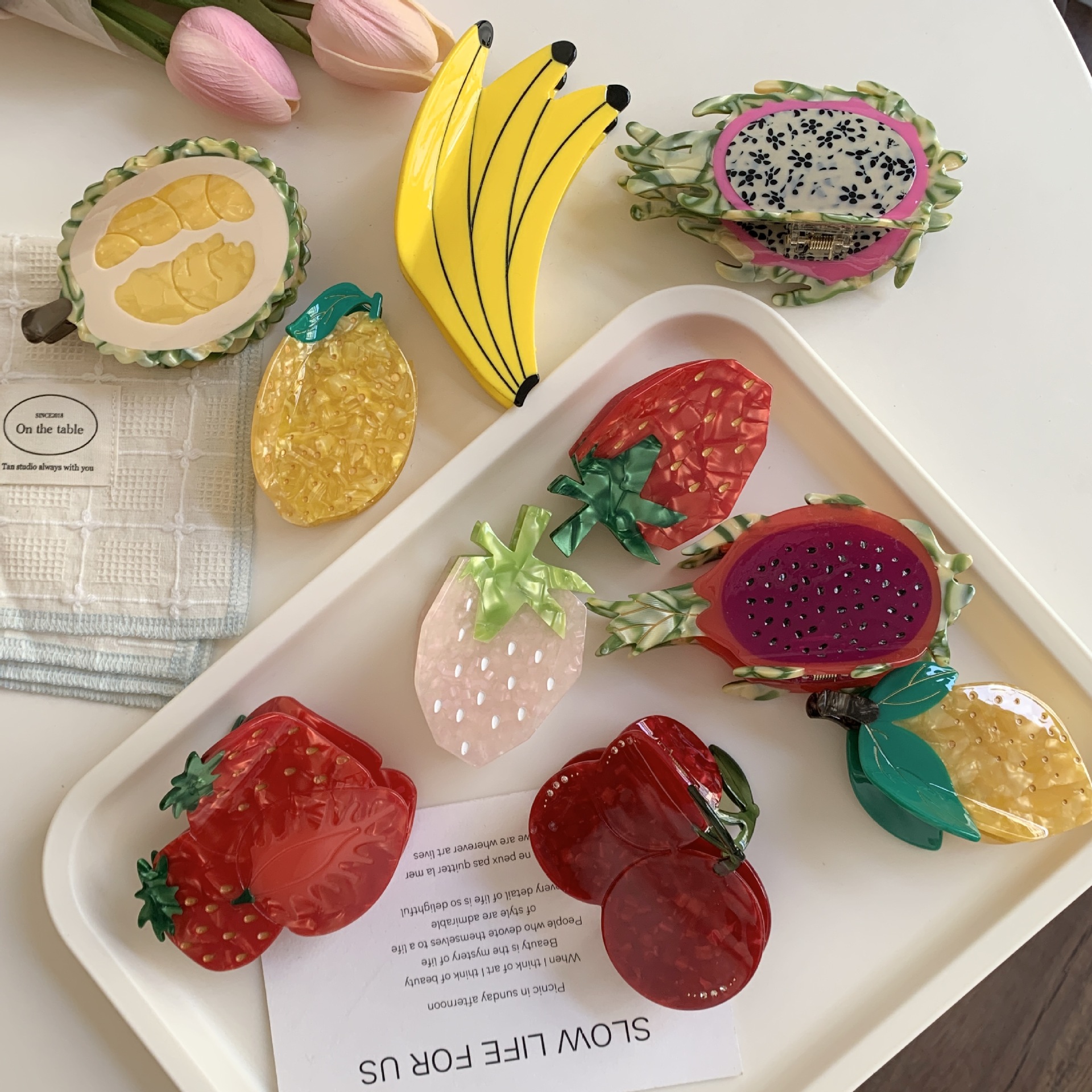 Accessoires cheveux acétate fruit minorité