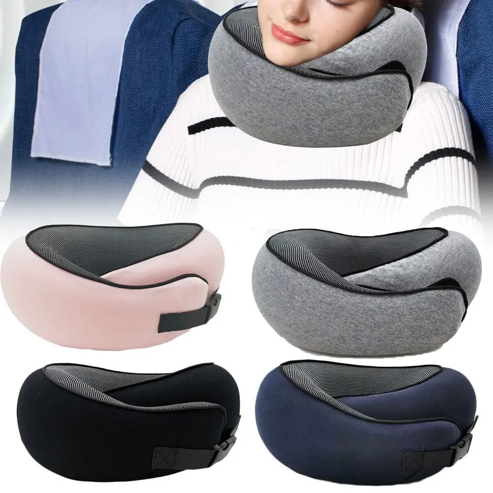 Oreiller voyage mousse mémoire cou U, support ajustable