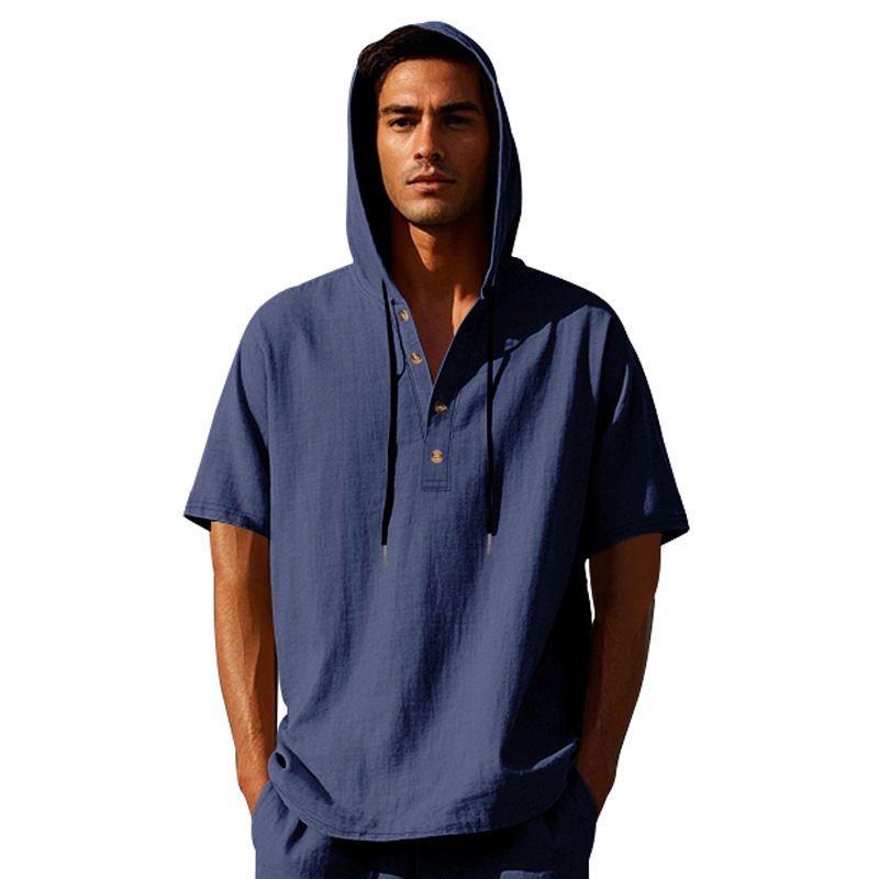 T-shirt lin manches courtes homme simple