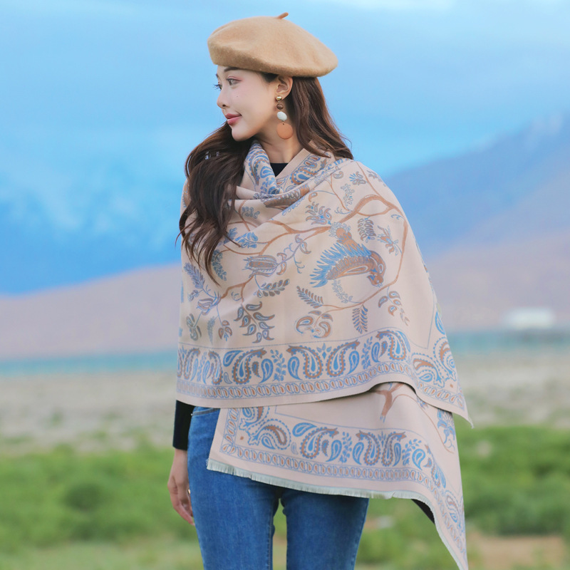 Foulard cachemire artificiel rétro haut de gamme
