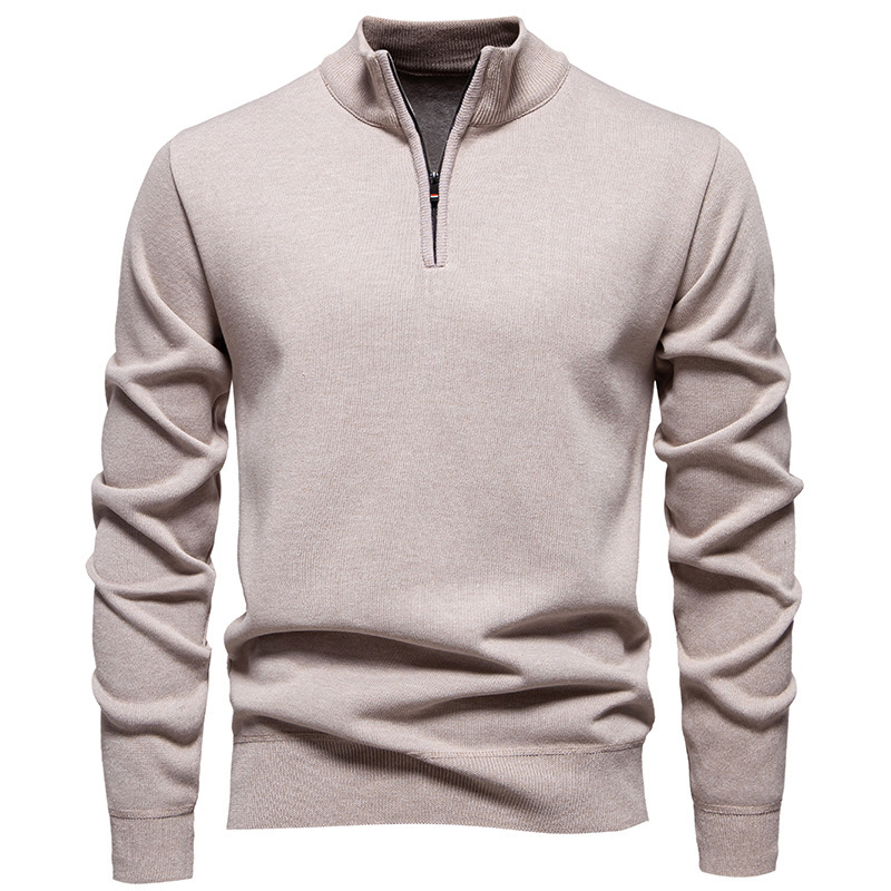 Tricot homme demi-fermeture éclair
