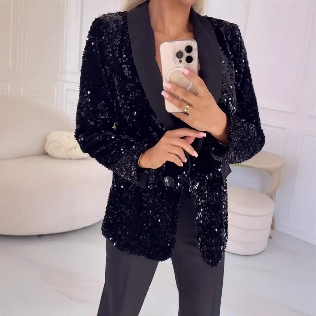 Veste paillettes mode automne-hiver femme