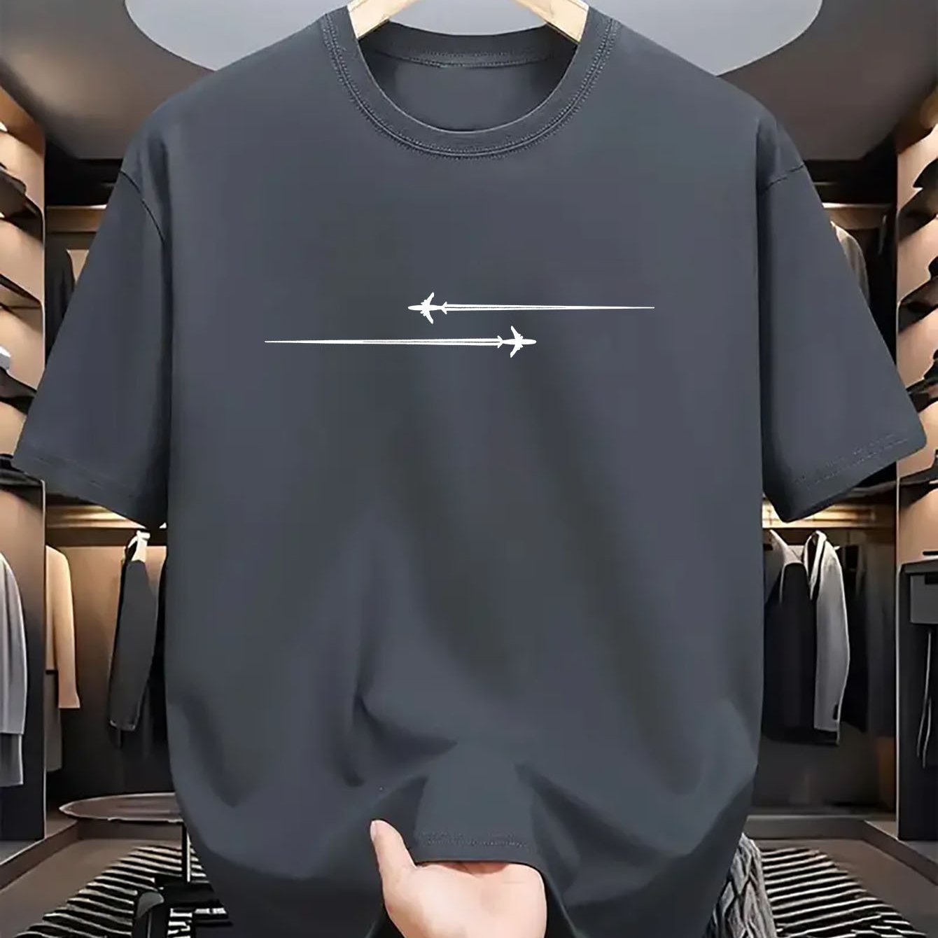 T-shirt confortable col rond imprimé sports
