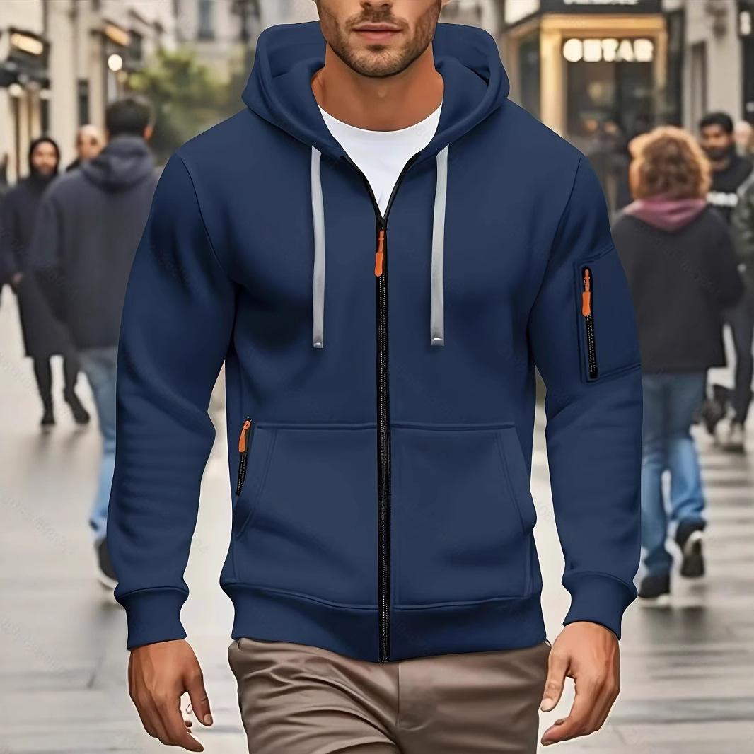 Cardigan sweatshirt à capuchon fermeture éclair