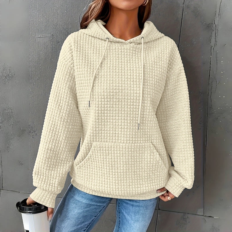 Chandail à capuche ample manches longues femme