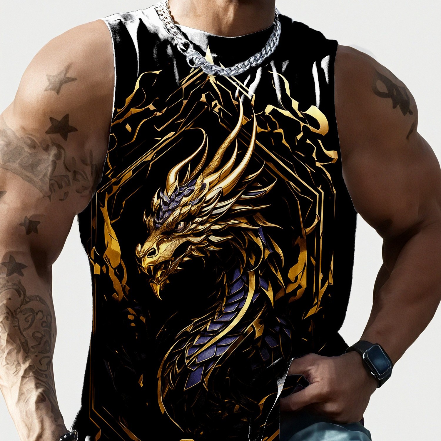 Gilet imprimé intégral matière polyester