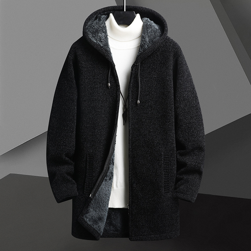 Cardigan fermeture éclair capuche homme