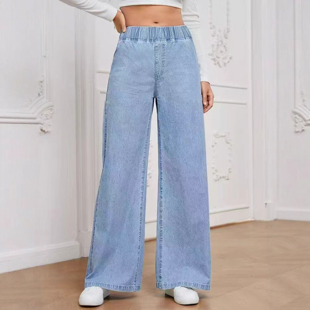 Jean jambes larges mode casual confortable femme
