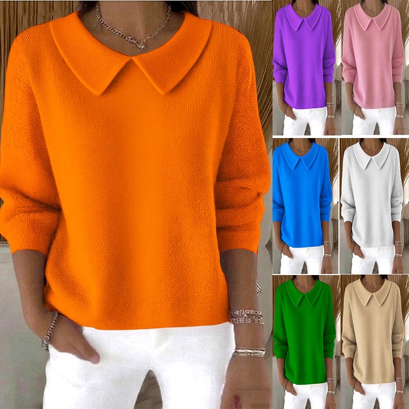 Haut long casual ample femme couleur unie