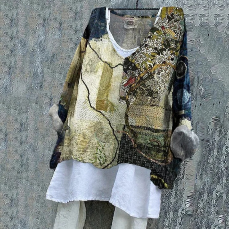 Chemise lin femme couture japonaise vintage