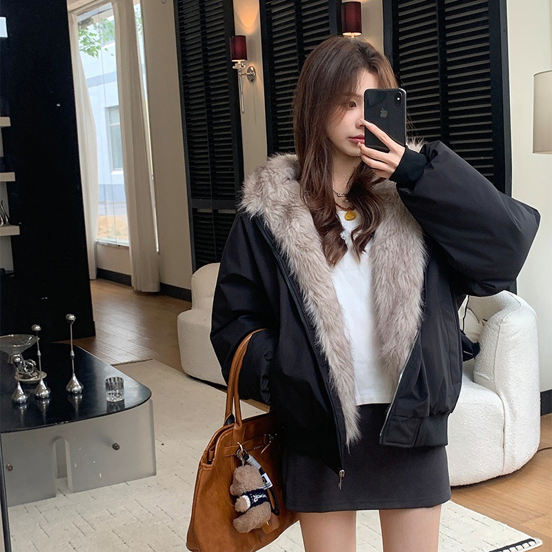 Manteau coton ample coutures casual tendance
