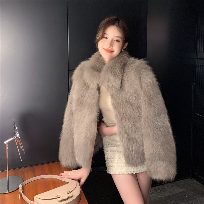 Manteau long femme fourrure intégrée