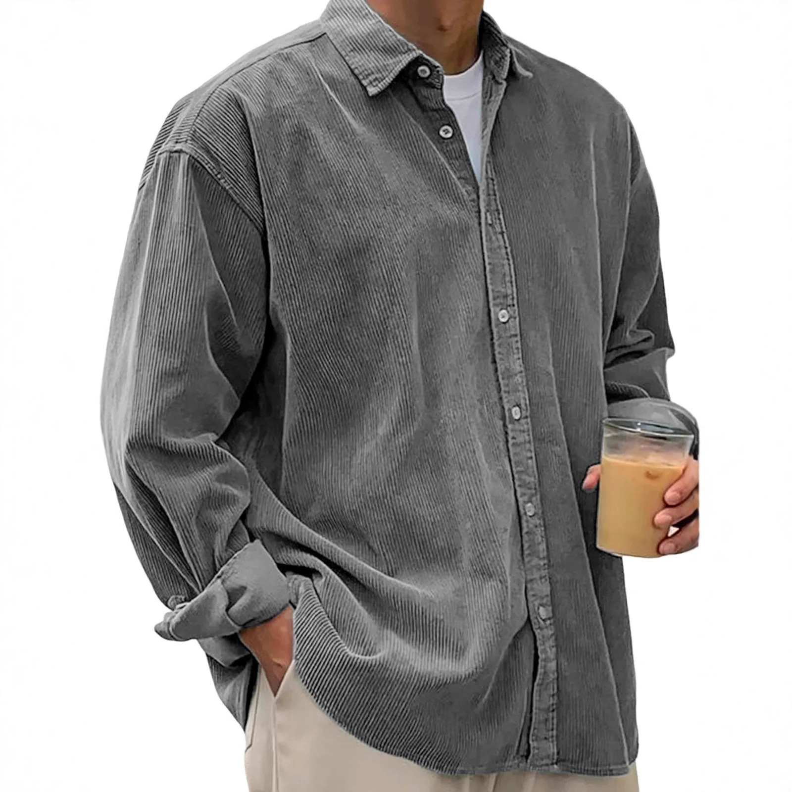 Veste chemise homme automne hiver épaisse décontractée