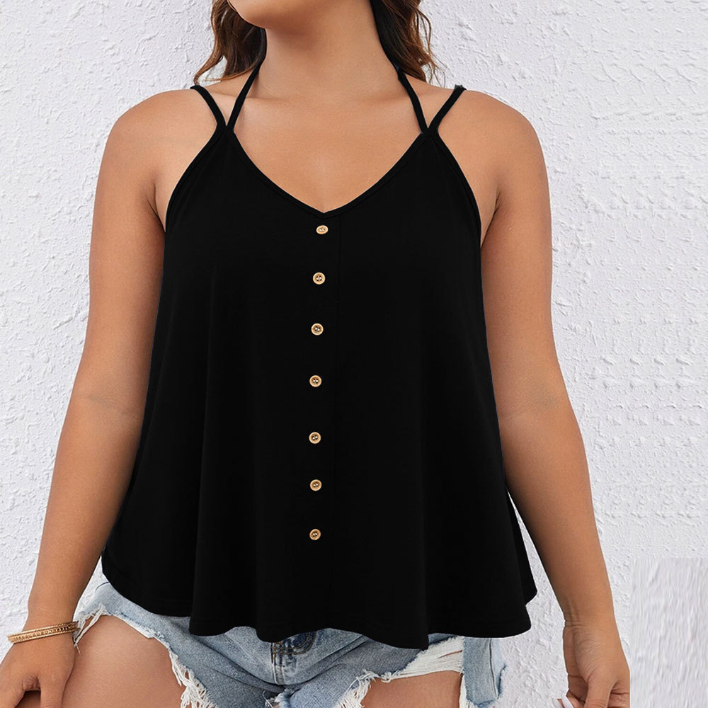 Débardeur V sexy ample polyvalent femme