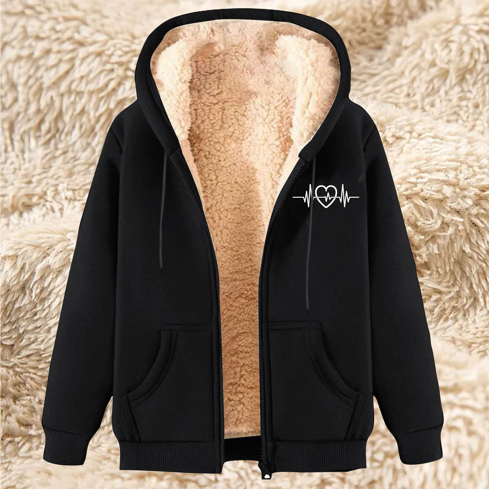 Hoodie polaire doublure chaud hiver homme