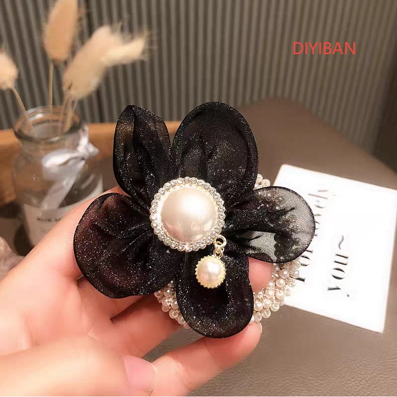 Cercle cheveux perle fleur délicat