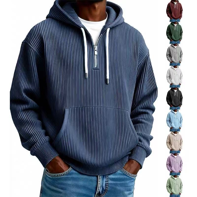 Hoodie velours corduroy homme sportif
