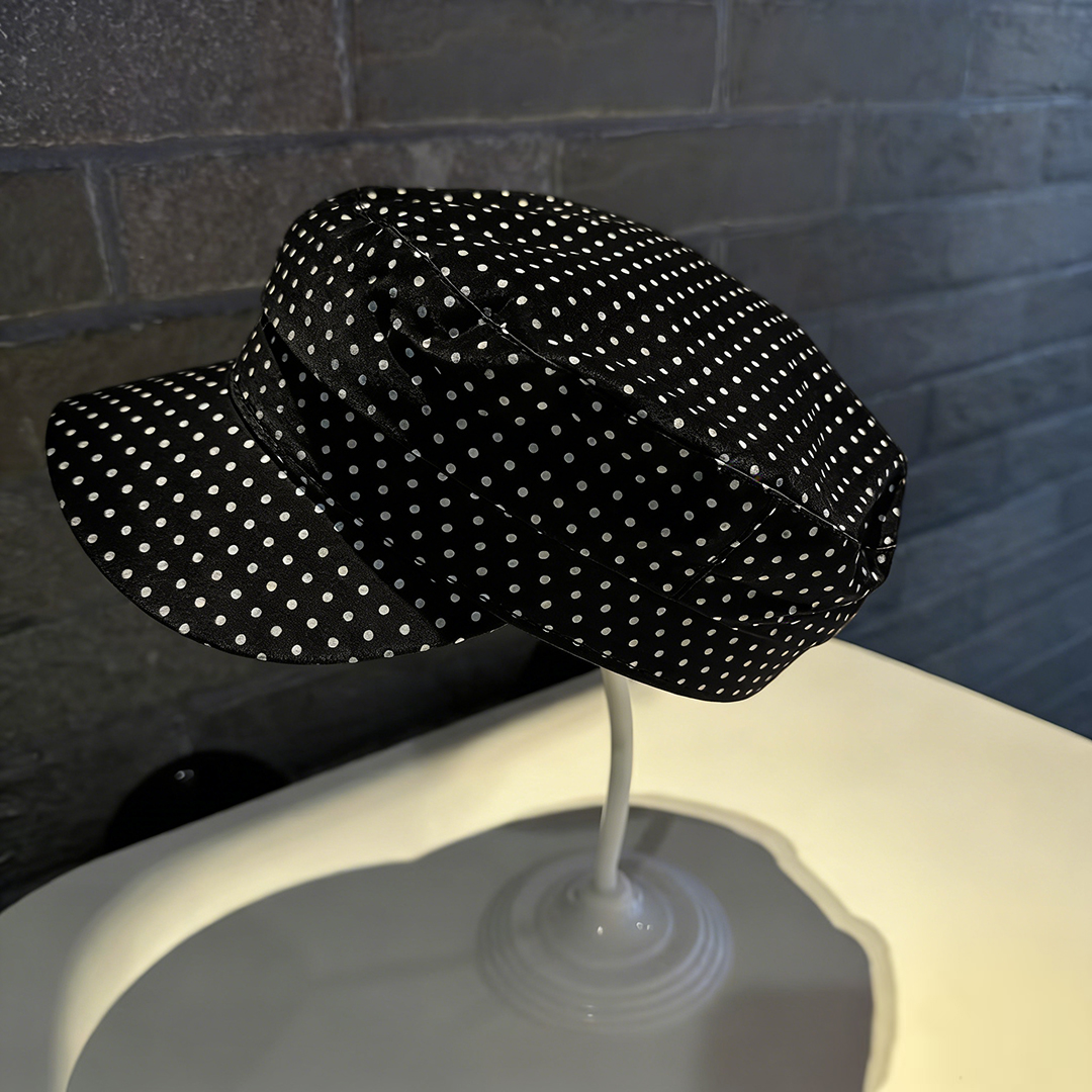 Casquette baseball pois nœud sangle protection solaire