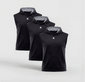 Gilet sauna capuche 3 pièces noir