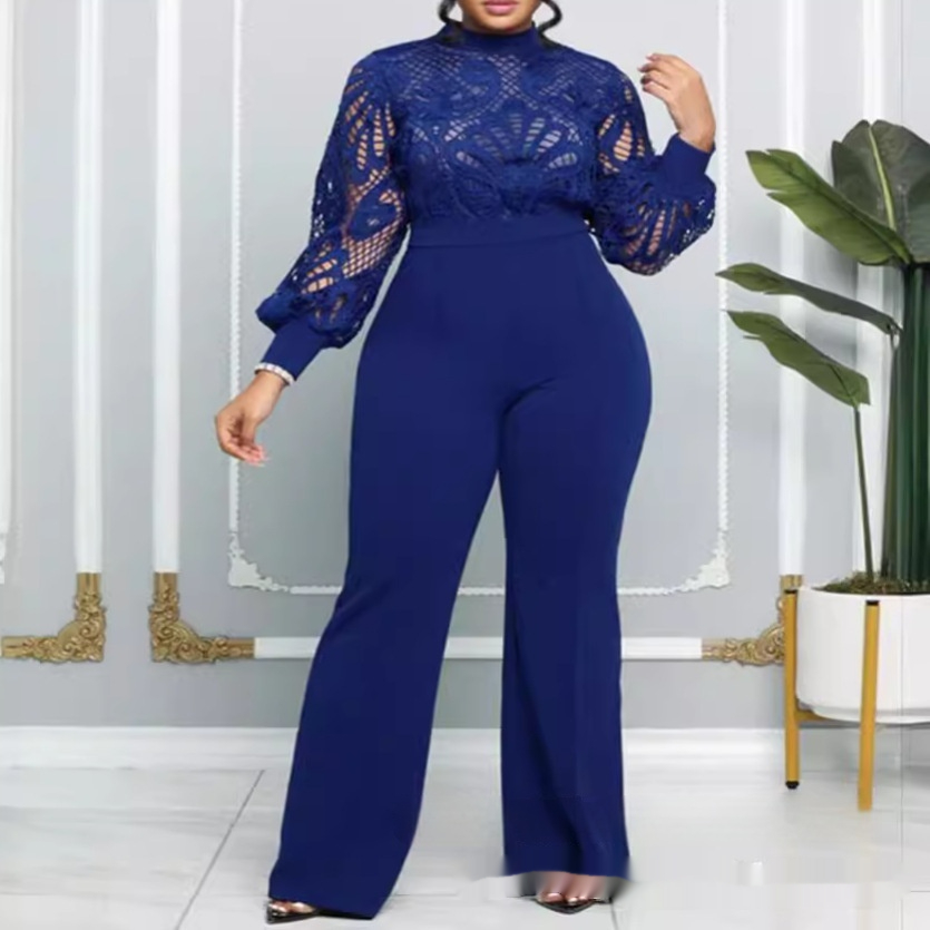 Combinaison pantalon femme grande taille dentelle