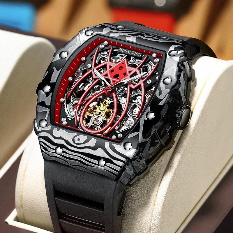 Montre mécanique luminescente creux sport homme