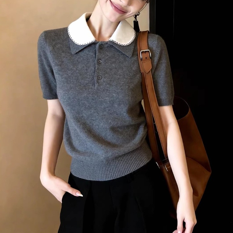 Chemise grise ample confortable, femme, amincissante, quotidienne