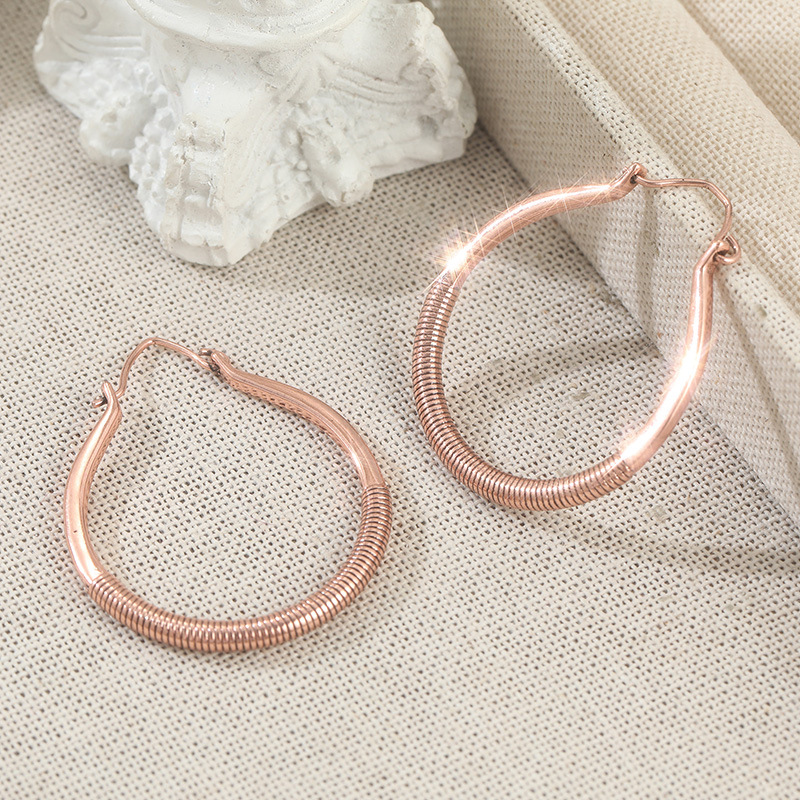 Boucles Oreilles Créoles Rétro Femme
