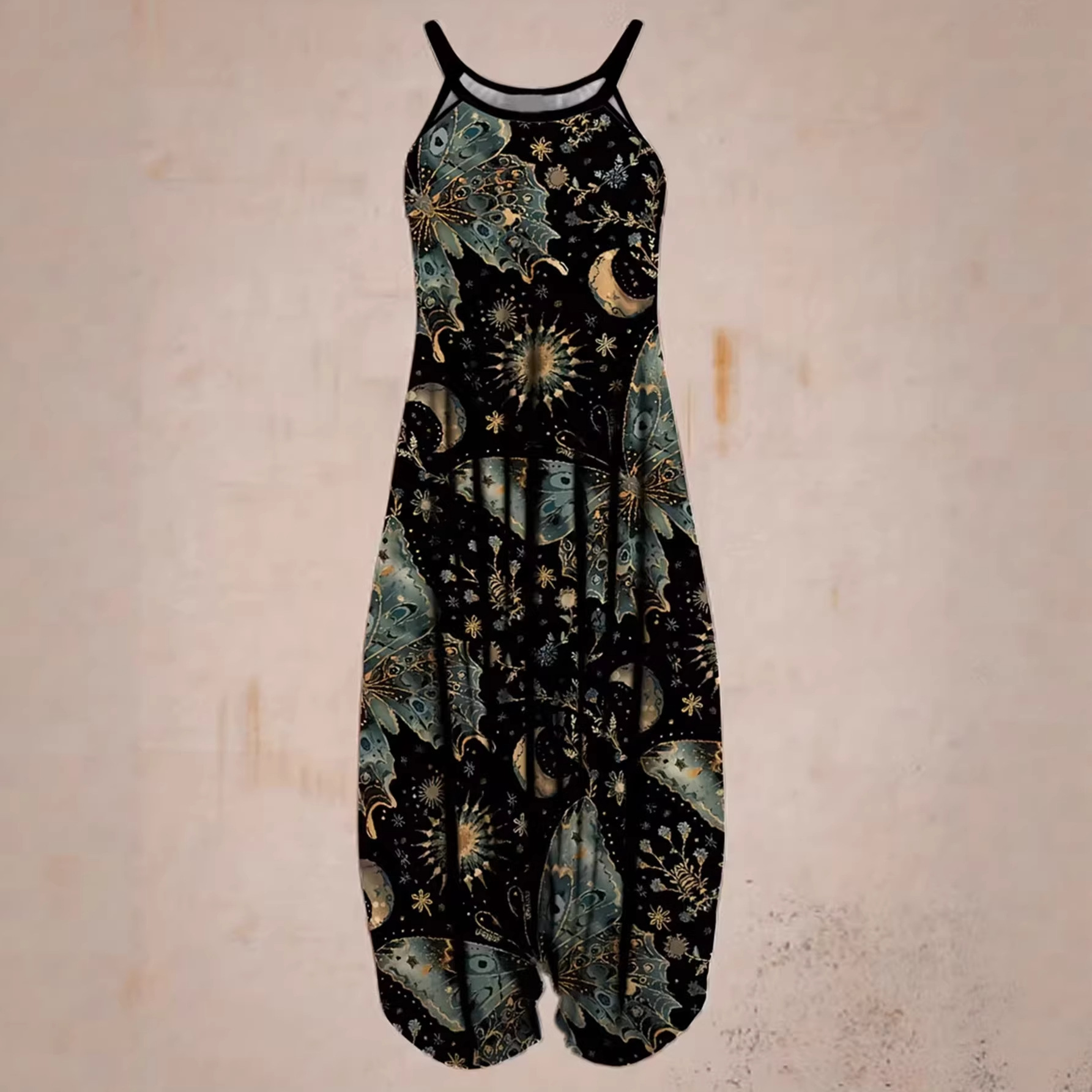 Combinaison-pantalon été ample à bretelles