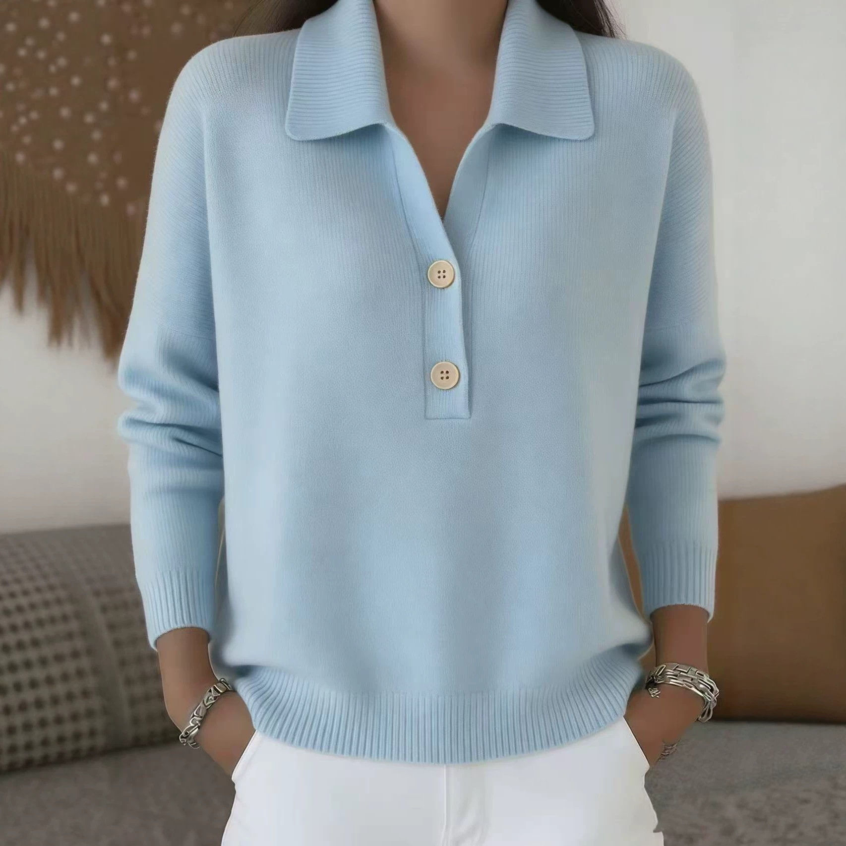 Chandail tricot col roulé demi-fermeture éclair pour femme