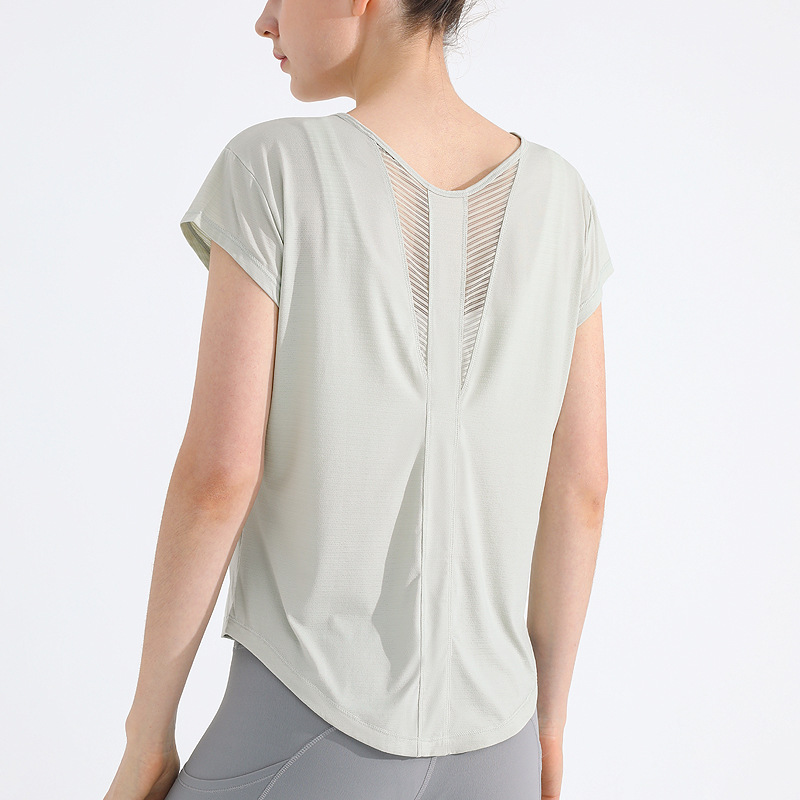 T-shirt yoga séchage rapide pour femmes