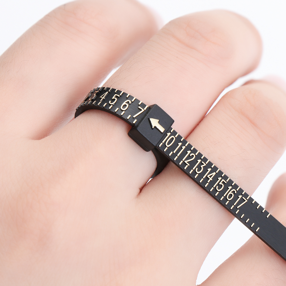 Règle de mesure de taille de bague avec ruban