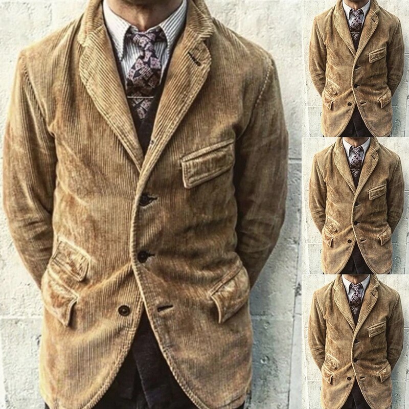 Veste doublée casual homme couleur unie
